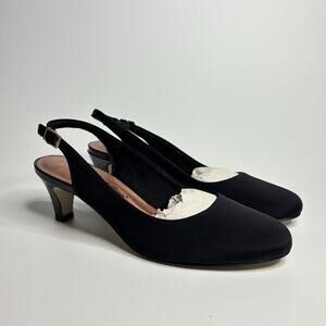 Walking Cradles Women's Jolly Dress Pump in Black Micro